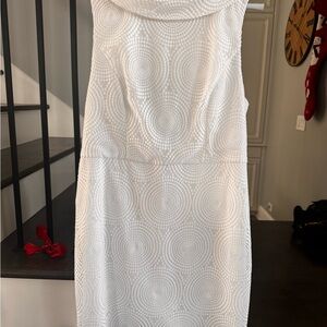 Trina Turk White Textured Dress